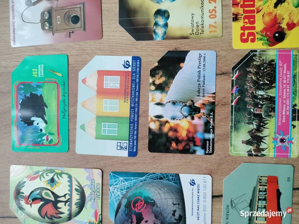 Karty telefoniczne lata 90 14 kredki kogut Pocztówki i karty telefoniczne Choszczno