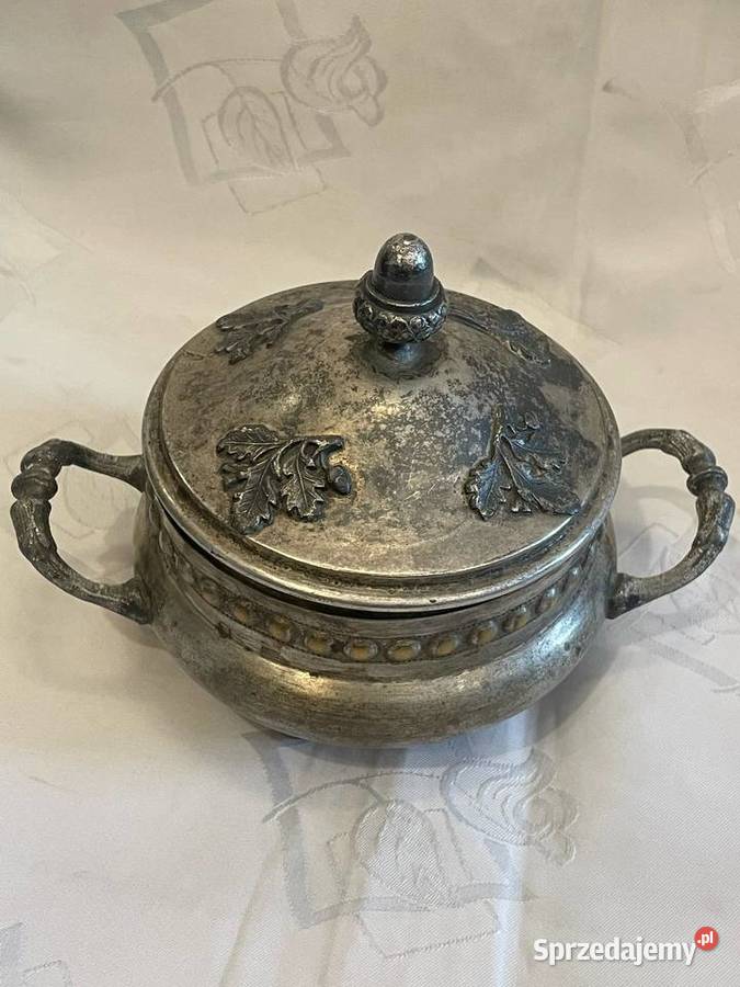 Posrebrzana cukiernica Kummer Warszawa Antyki, Sztuka, Kolekcje