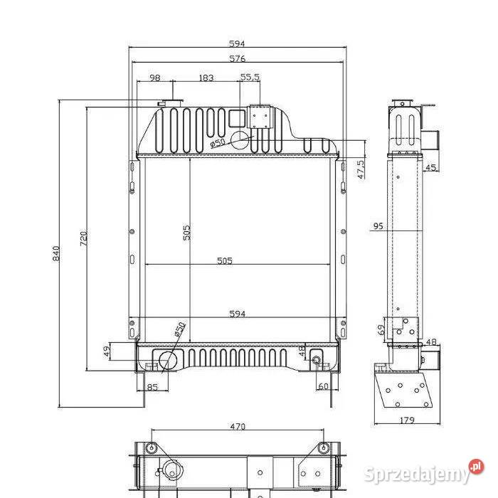 Chłodnica wody Massey Ferguson Zbuczyn