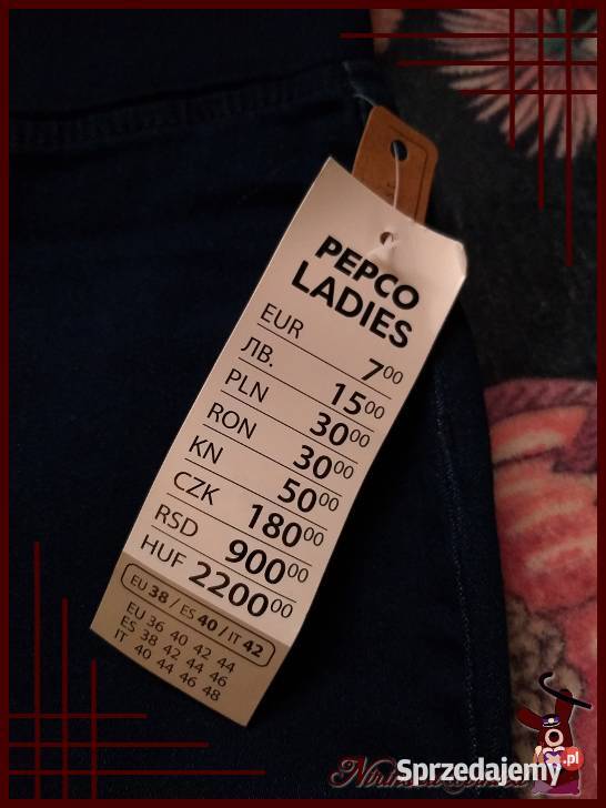 Beloved atramentowe jegginsy z wysokim stanem 38 Ruda Śląska