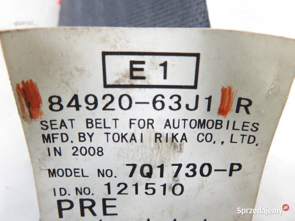 PAS PRAWY PRZEDNI SUZUKI SWIFT III 8492063J1 sprzedam