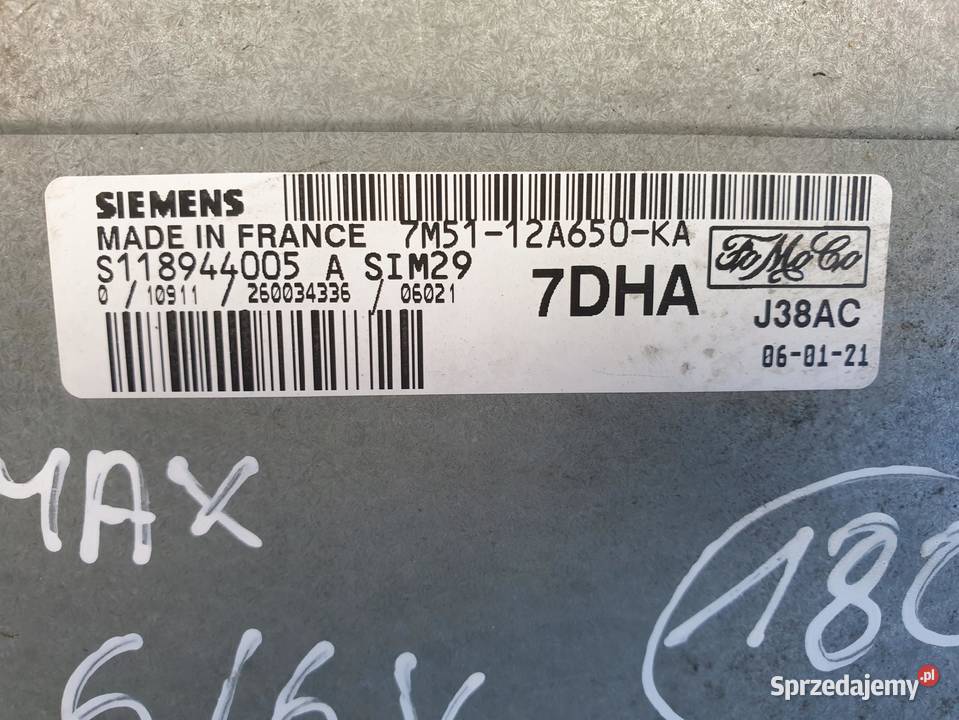 Ford C 16 16V STEROWNIK SILNIKA komputer lubelskie Rudka