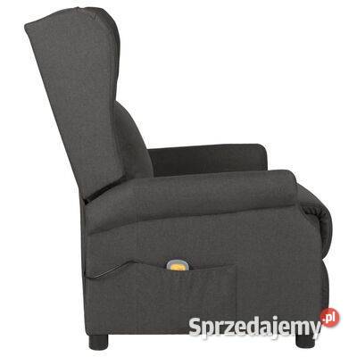 vidaXL Fotel z masażem ciemnoszary tkanina348517 Warszawa