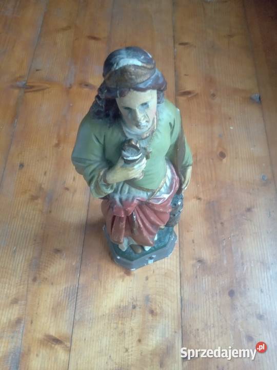 Stara figura Sw Barbara Antyki małopolskie Gdów