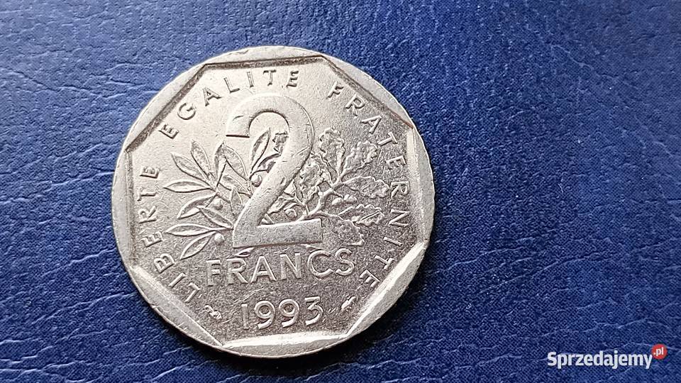Stare monety 2 frank 1993 Francja Lesko