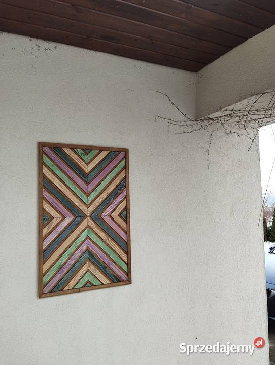 Mozaika obraz dekoracja z drewna 77 x 50