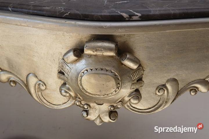 SREBRNA konsola pod ścianę KONSOLKA Dekor 124 Kraków