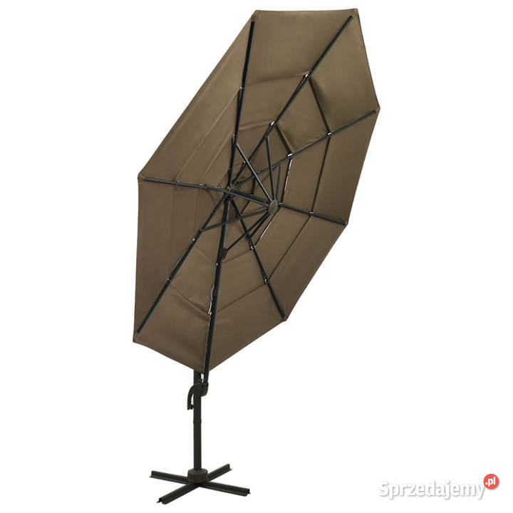 4poziomowy parasol na aluminiowym słupku taupe Warszawa sprzedam