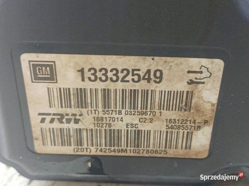 POMPA ABS 13332549 Opel Insignia I 20082017 A