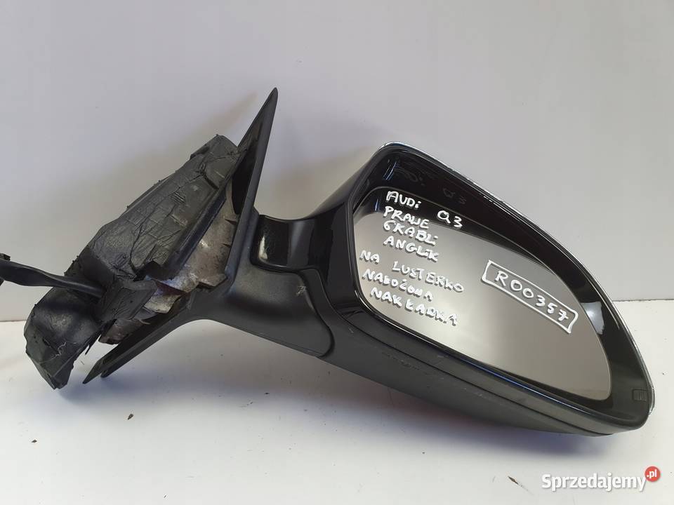 LUSTERKO PRAWE Audi Q3 PASAŻERA 6 Pin kabli Lusterka zewnętrzne Rudka sprzedam
