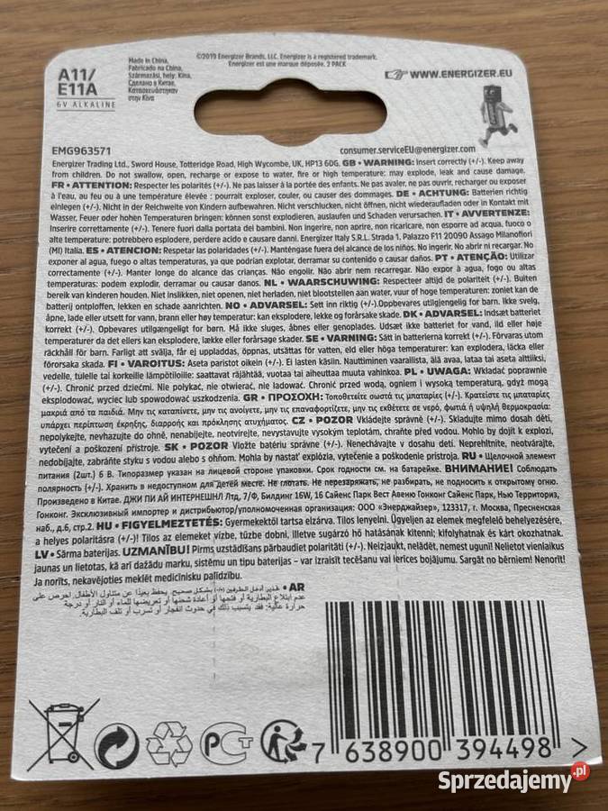 Bateria alkaliczna Energizer A R23 2 Bytom