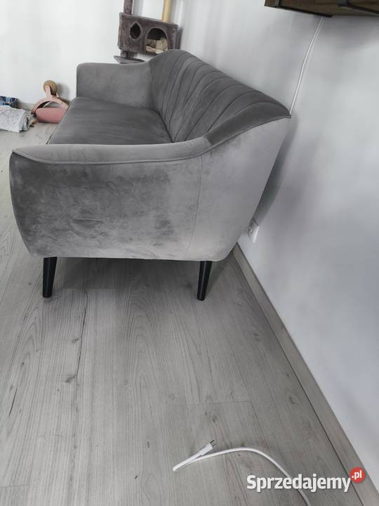 Narożnik Sofa Mia szary welurowy aksamitowa do Dom i Ogród Poznań sprzedam