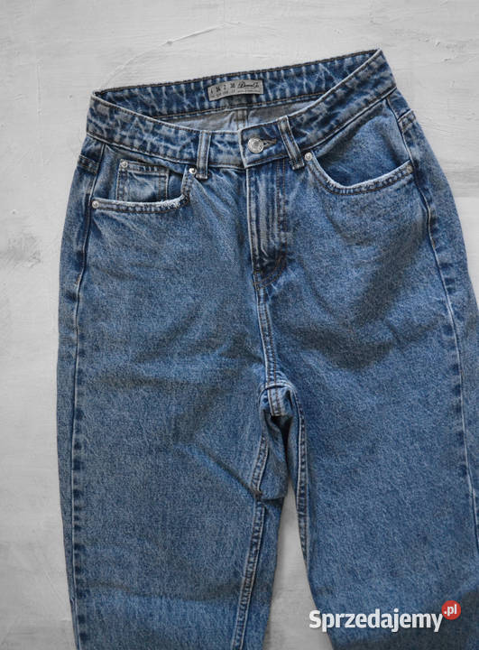mom jeans spodnie z wysokim stanem XSS jasne mazowieckie
