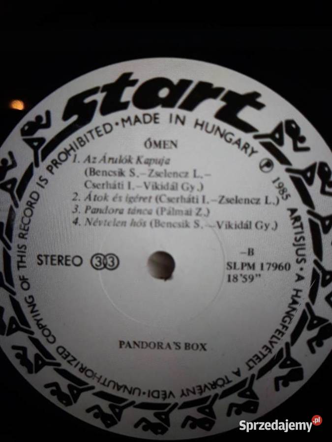 Archiwum węgierskiego rocka PANDORAS BOX Start