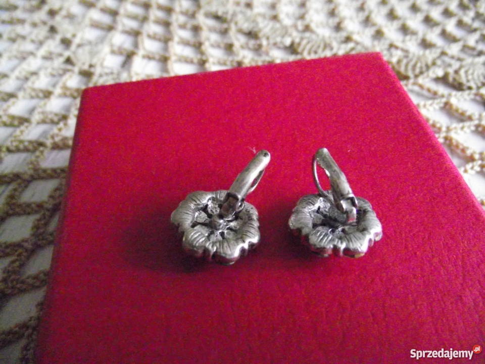 SREBRZONE KOLCZYKI Z KOLOROWYMI CYRKONIAMI Zegarki i Biżuteria Piła sprzedam