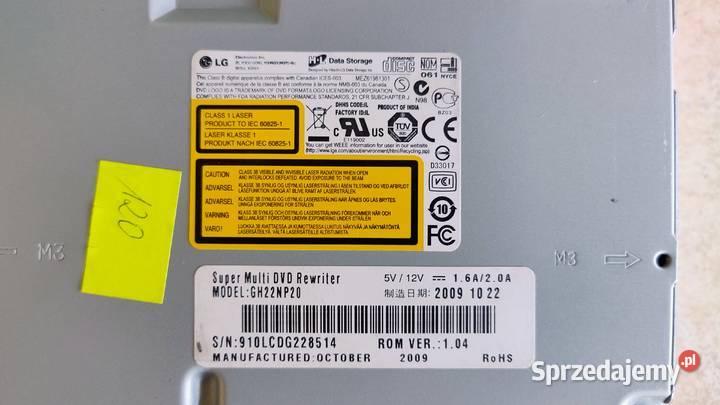 PC Nagrywarka DVD LG GH22NP20 ATAPI łódzkie Łódź