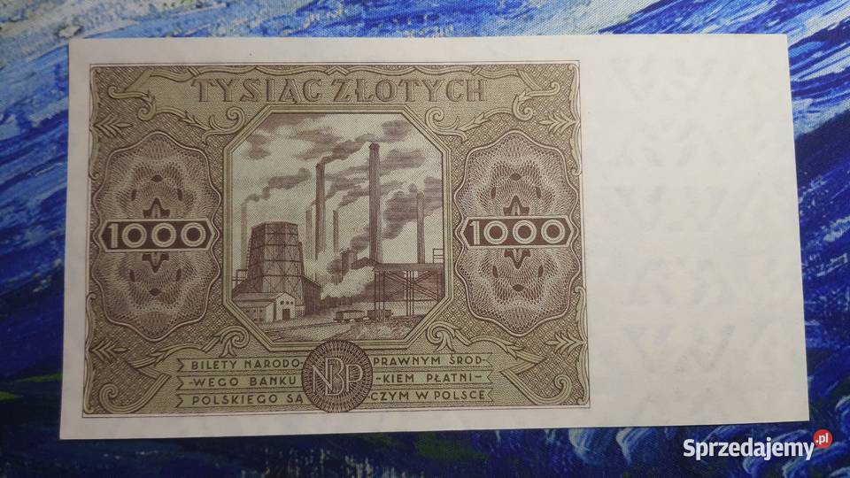 RARYTAS 1000 złotych 1947 s F UNCUNC Warszawa