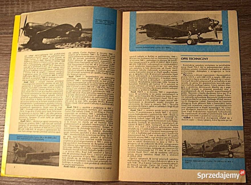 Samolot myśliwski Curtiss Hawk 75 seria TBiU Chełmno sprzedam