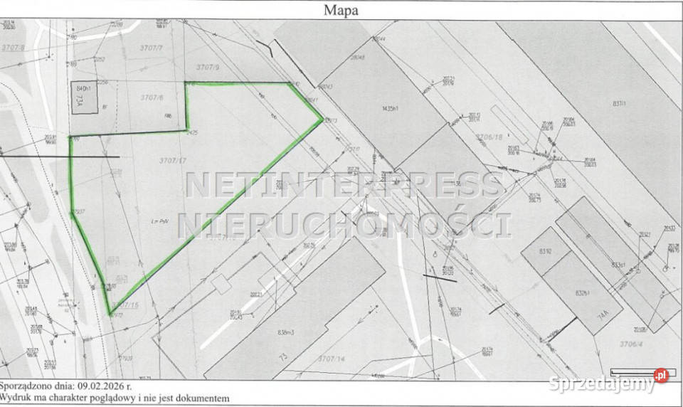sprzedaży gruntu 1587 metrów Trzebownisko