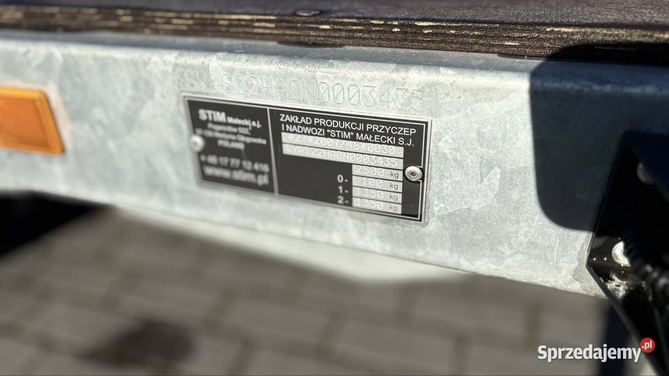 Przyczepa dwuosiowa mini koparka agregat maszyny Gaworzyce
