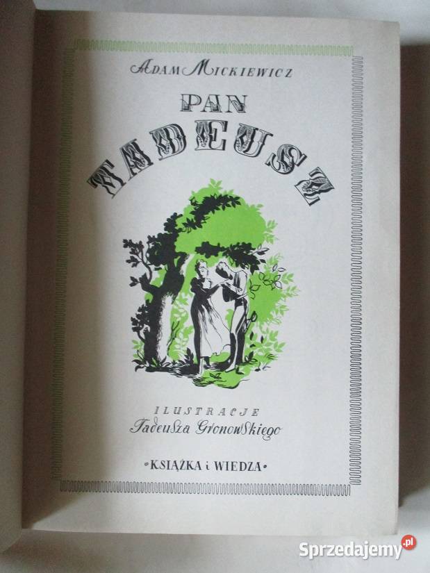 Pan Tadeusz AMickiewicz Gronowski literatura Łódź