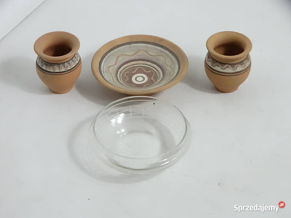 Stary zestaw ceramiczny IŁŻA PRL 1971 r Cepelia Biłgoraj