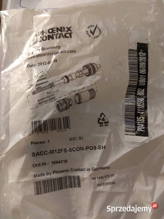 Złącze saccm12fs5conpg9sh małopolskie