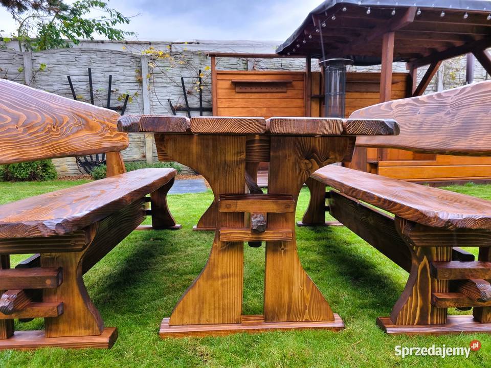 Meble do ogrodu ogródka drewniane taras ogrodowe drewno opolskie Chrząstowice