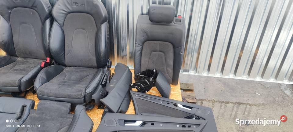 FOTEL FOTELE AUDI A4 B8 S LINE SKÓRA MATERIAŁ Przystajń