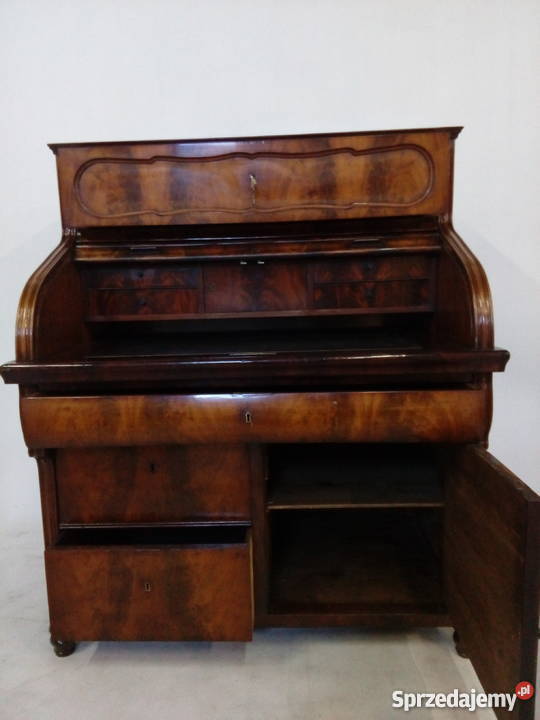 Oryginalny sekretarzyk biedermeier z żaluzją Opole