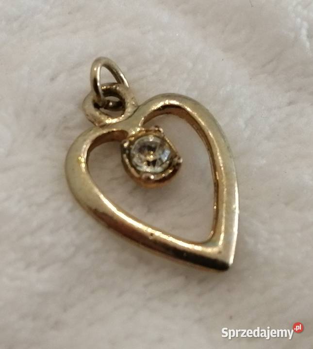 Wisiorek zawieszka serce z kamieniem 13x19 Biżuteria - półprodukty