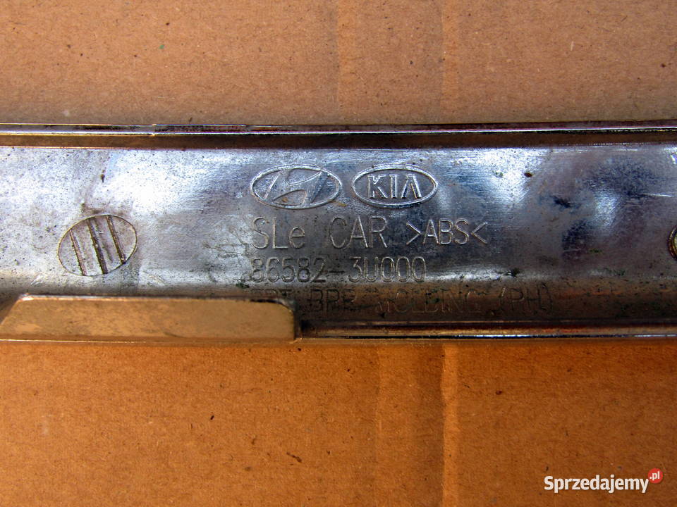 LISTWA ZDERZAKA PRZEDNIEGOCHROM KIA SPORTAGE III Listwy i nakładki Mysłaków