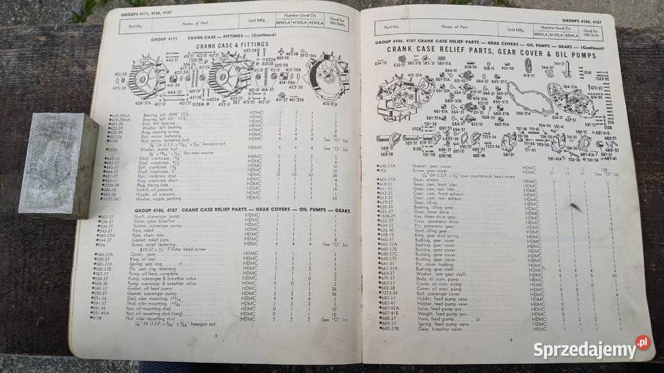 HArley Davidson WLA Katalog czesci Gryfów Śląski