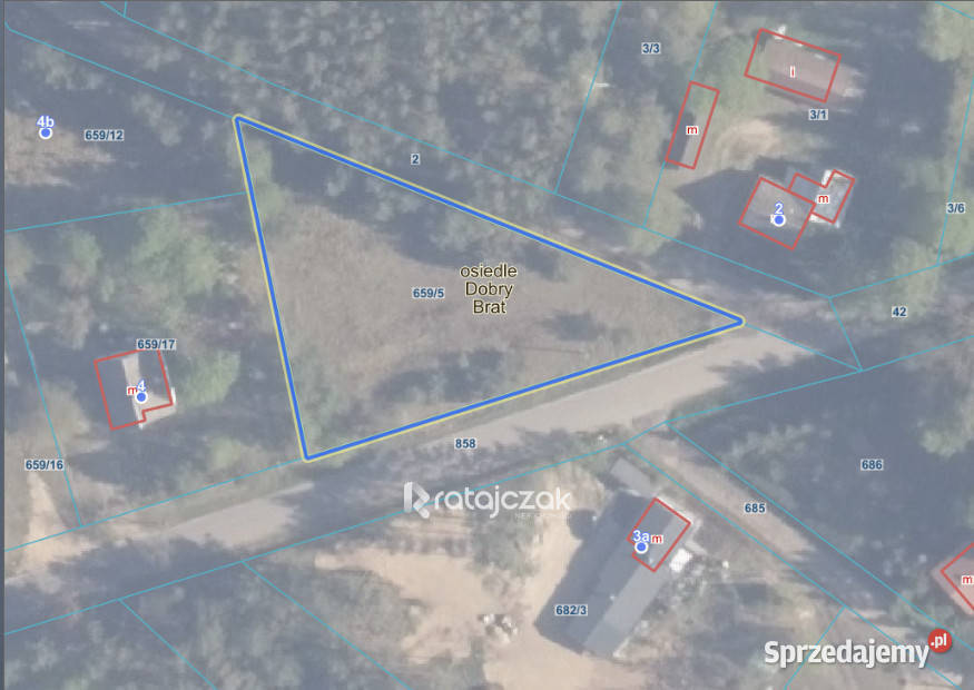 Sprzedam działka Osiek Osiedle Brat 170019m2 asfalt