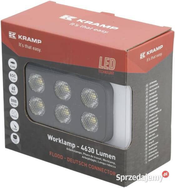 Lampa robocza LED prostokątna 60W 4630lm 1224V małopolskie Kamionna