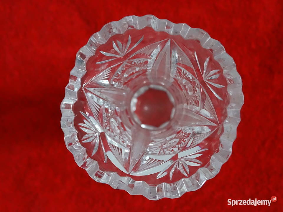 Elegancki Wazon Kryształowy Szlif Ręczny PRL Biłgoraj sprzedam