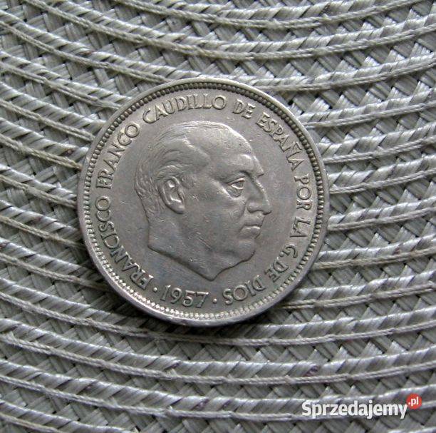 Hiszpania 50 Ptas 1957r Gen Franco wielkopolskie Kalisz