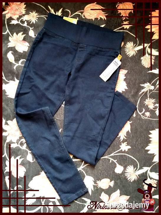 Beloved atramentowe jegginsy z wysokim stanem 38 Ruda Śląska sprzedam