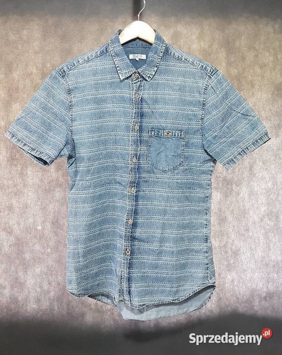 Niebieska Dżinsowa Koszula Z Bawełny Kudowa-Zdrój