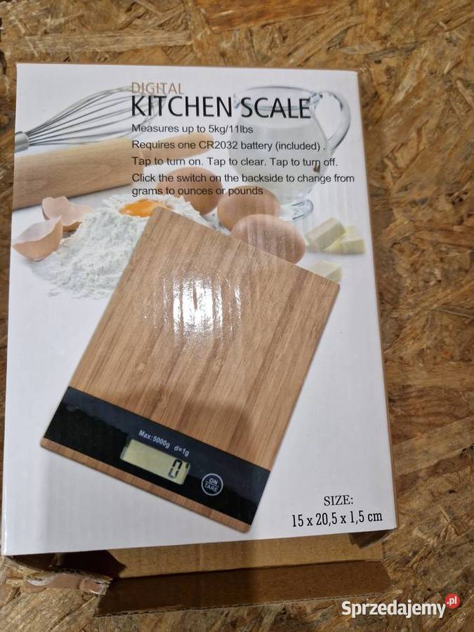 WAGA KUCHENNA ELEKTRONICZNA LCD BAMBUSOWA do 5 sprzedam