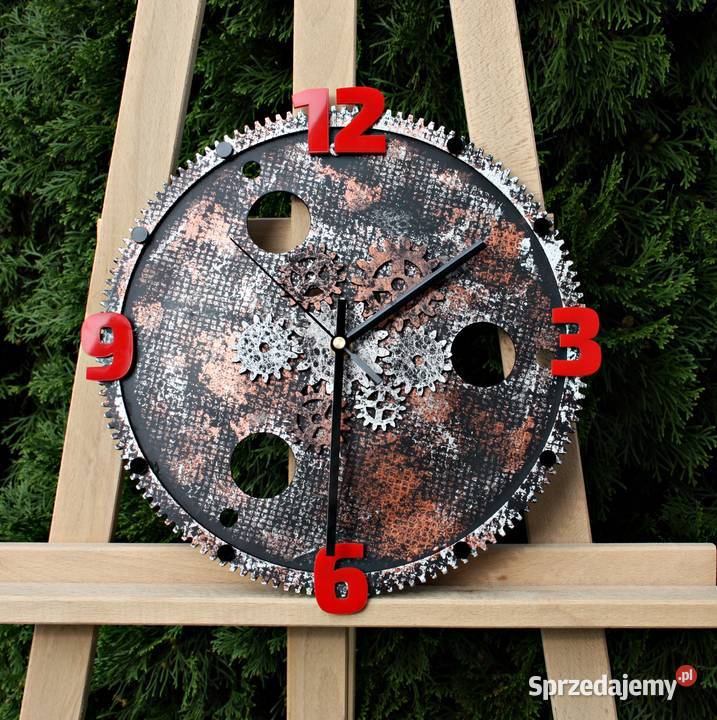 Zegar koło zębate 30 Scrap Metal Art Patyna Loft ścienny Dębica sprzedam