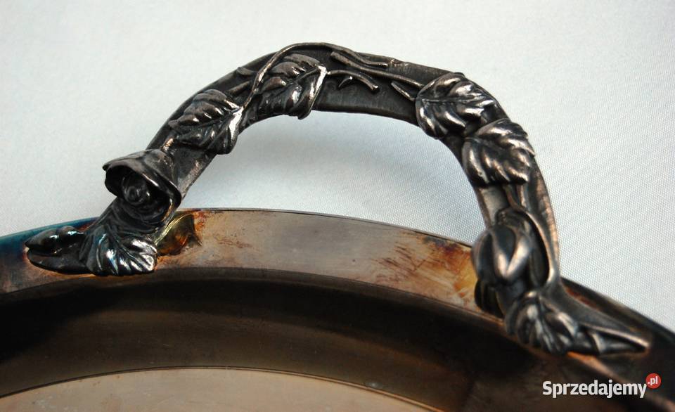 Nowa taca posrebrzana platerowana srebrem Hefra Patery Lublin