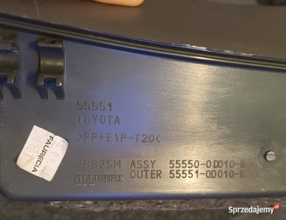 Schowek pasażera Toyota Yaris I 2005 polift Tuszyn sprzedam