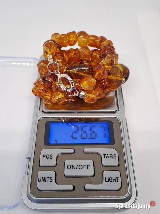 Korale z bursztynu bursztyn bałtycki ciosanka Warszawa