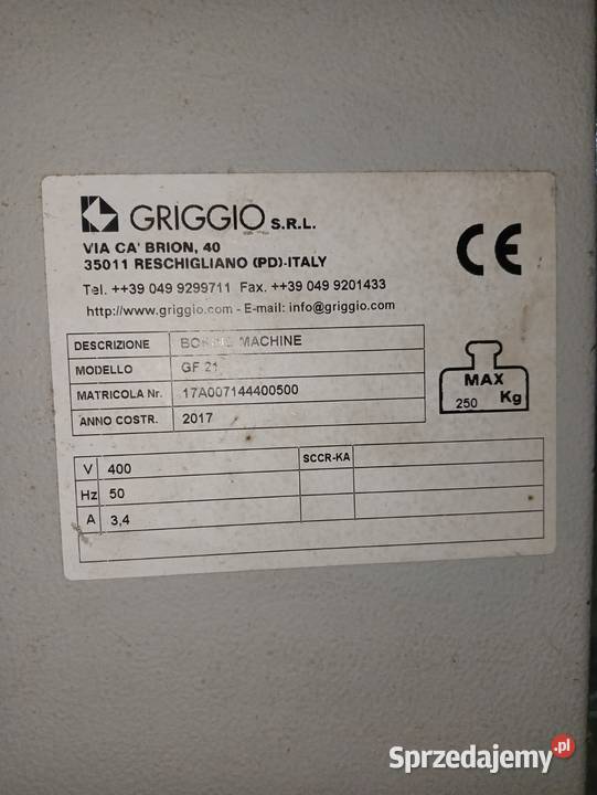 Wiertarka wielowrzecionowa GRIGGIO Pozostałe Wejherowo