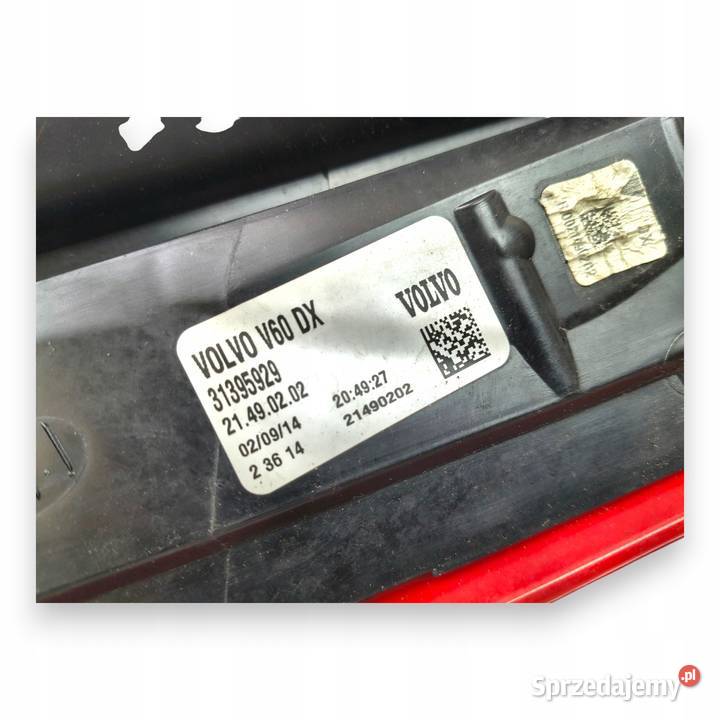 LAMPA PRAWA Volvo V60 20102018 tylna tylnia Chełm