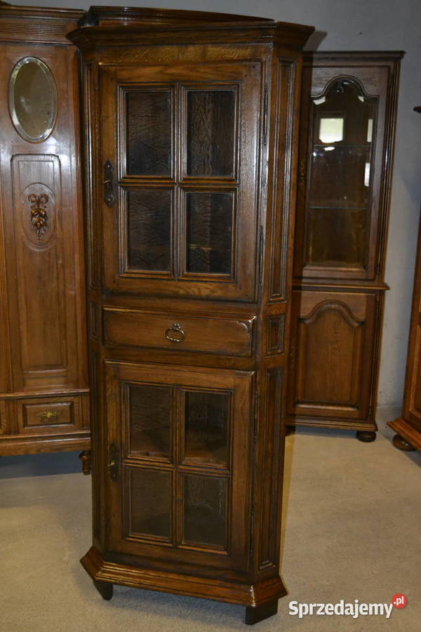 witryna szafka narożna lity dąb śląskie Będzin