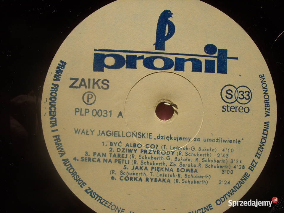 Winyl LP WALY JAGIELLONSKIE DZiekujemy Wołów