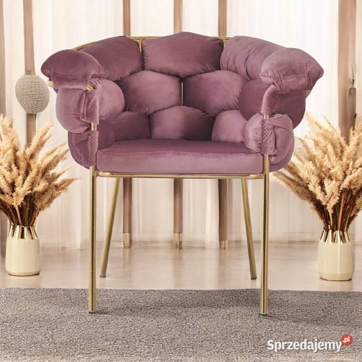 Różowe Krzesło Tapicerowane Ballon Wysyłka 24H sprzedam