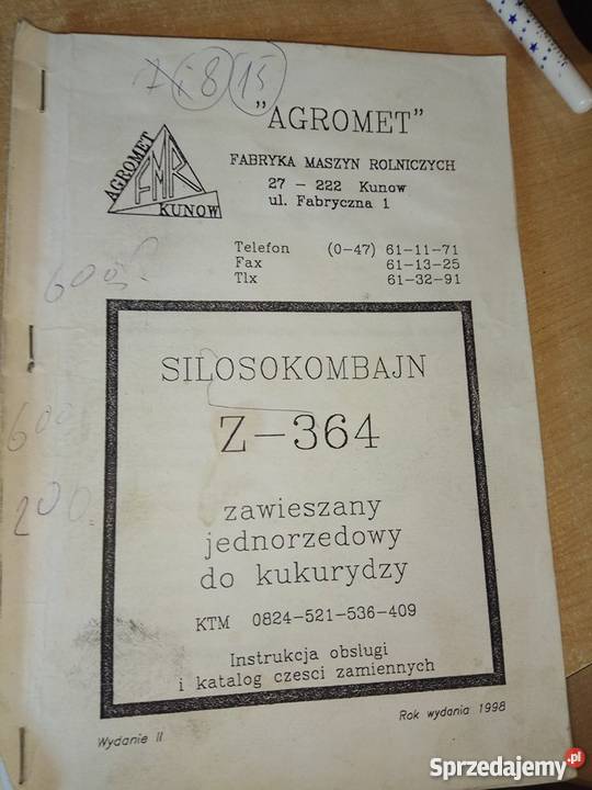 Silosokombajn Z 364 nieuszkodzony Rogale